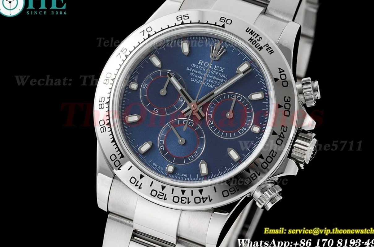 EWF Daytona Bule SS Dial A7750 904 Dark 116509 SS 0108